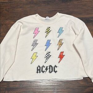 AC/DC Long Sleeve sweatshirt with Lightning Bolt Design XXL